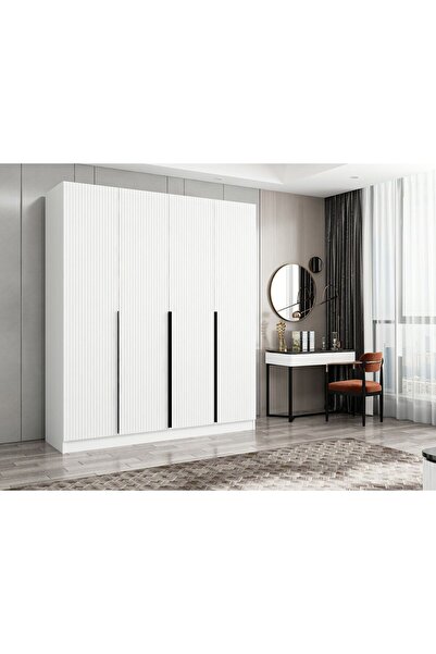 Minar Kale Plus190 4 Mebran Kapaklı 2Ç Dolap Beyaz Mebran