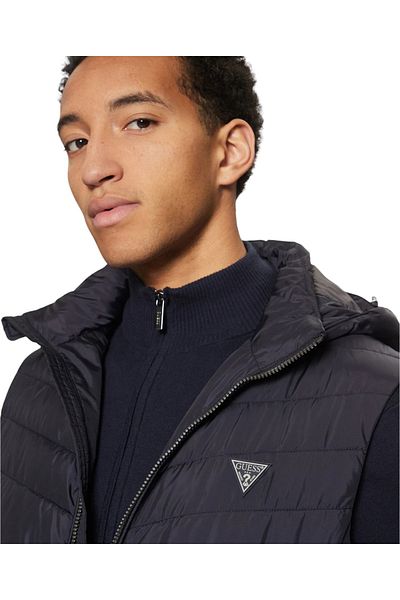 Guess Jeans Men's blue hooded vest Guess jeans