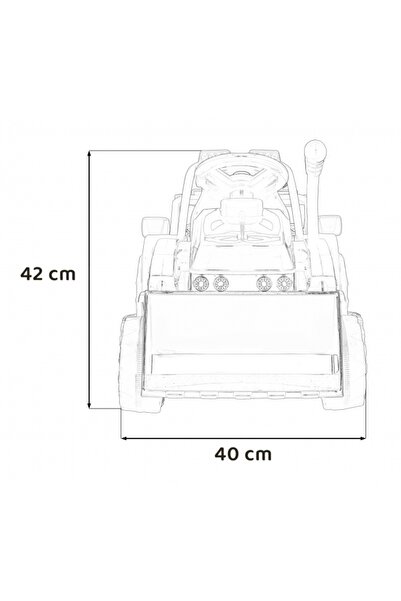 Ramiz Buldozer electric cu cupa mobila ZP1001B, roti si scaun din plastic, 86...