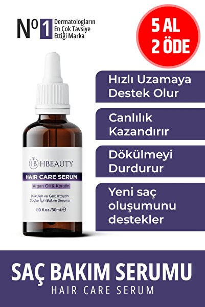 HBEAUTY Hızlı Saç Uzatma Serumu Argan Ve Keratin Özlü Dökülme Karşıtı