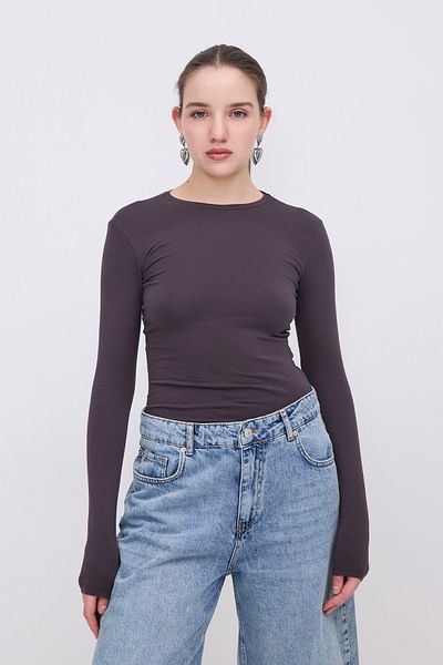 Addax B1496-dk2 Model Crew Neck Basic Μπλούζα