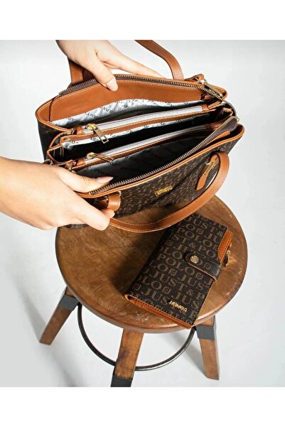 Just Polo حقيبة يد وكتف نسائية من JustPolo للموسم الجديد مقاس كبير مكونة من 5...