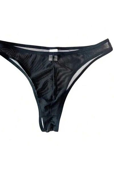 Shimmer Look Ανδρικό μαύρο τούλι Brazilian Slip