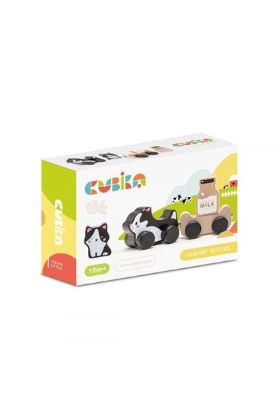 CUBIKA Wooden Toy Cubika, Kitties Family