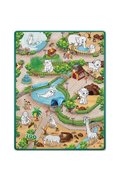 Ricokids Covoraș de joacă 120 x 92 x 0,3 cm RK-343 - Zoo