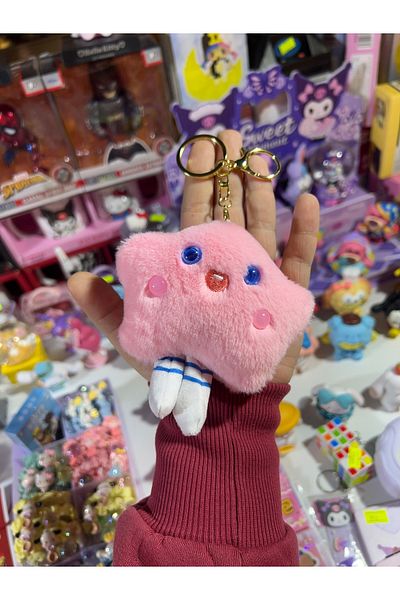 LOVE Star Plush Keychain Colorful Star Plush