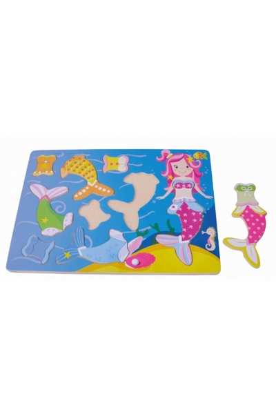 OEM Drevené puzzle Sun Baby 039 Morská panna