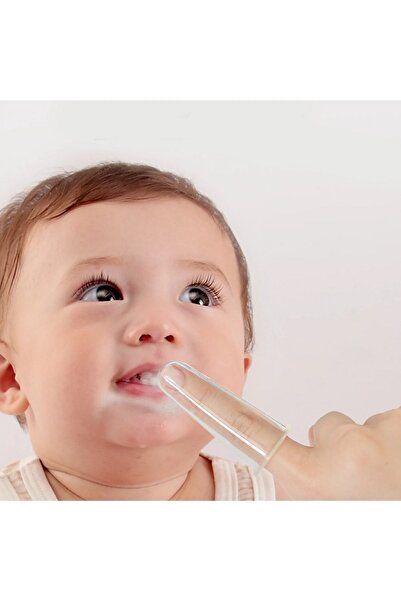 Mombella Periuță de dinți din silicon, degetar, 3 luni