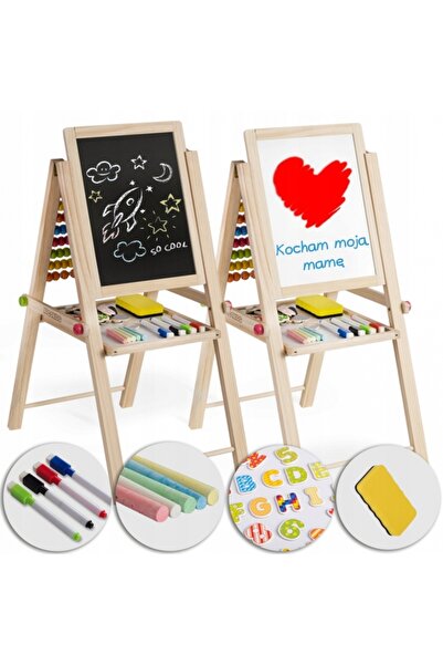 Ricokids Tabla educationala cu doua fete si accesorii Ricokids RK-803, 66 x 4...