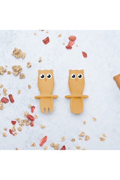 APPEKIDS Set Tacamuri din silicon, AppeKids, OWL - Honey