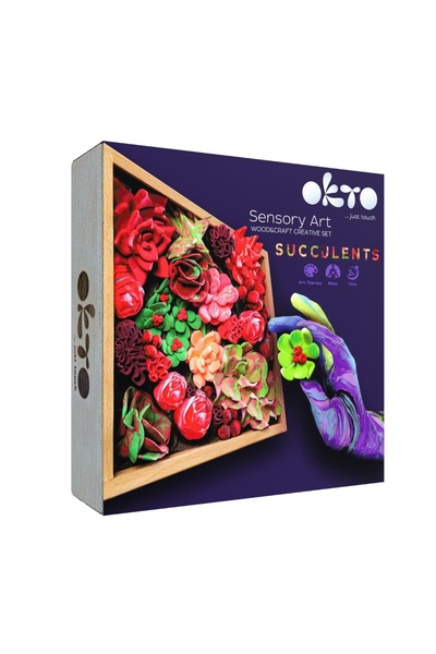 OKTO Set Creatie Wood & Craft - Succulents, 21*21cm - Passion