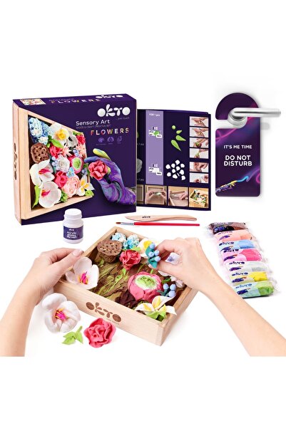 OKTO Set Creatie Wood & Craft - Flowers, 21*21cm - Romance