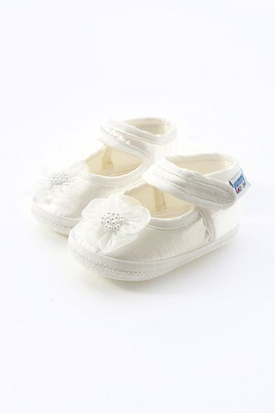 yummy kids Non-Slip Sole Velcro Floral Satin First Step Baby Booties