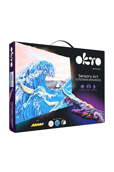 OKTO Set Pictura 3d Cu Argila Usoara, 30*40cm - Waves