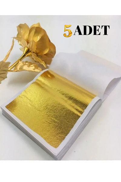 Vespo Epoxy Resin Gold Leaf Foil 5 Sheets / Gold Foil / Epoxy Silicone Mold Hobby Wood Foil