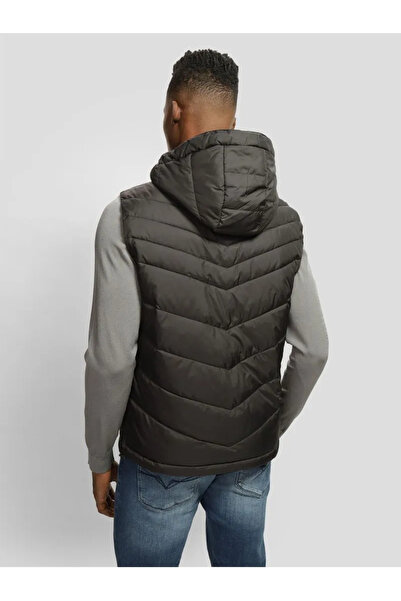 Guess Jeans Čierna pánska vesta s kapucňou Guess jeans