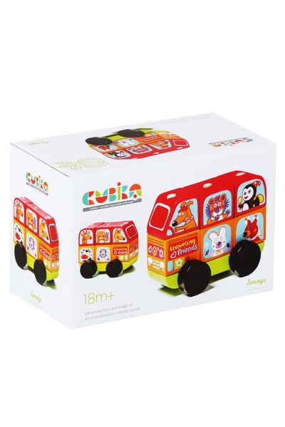 CUBIKA Jucarie din lemn, Cubika, Mini Bus