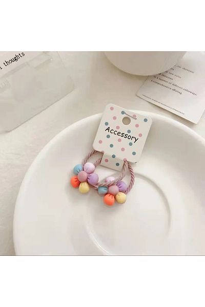 So Much Accesories So Much Children's Cute Polymer Floral Rubber Buckle Set 2 Pieces