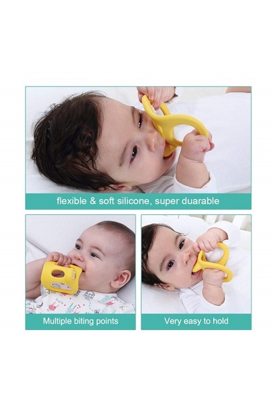 Mombella Silicone Teething Ring, - Happy Duck