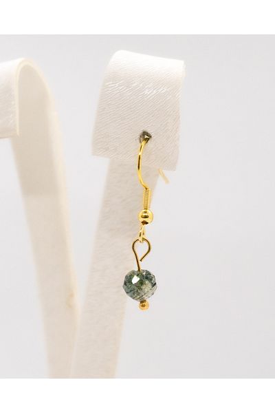 Luna Prinayt Natural Stone Steel Earrings