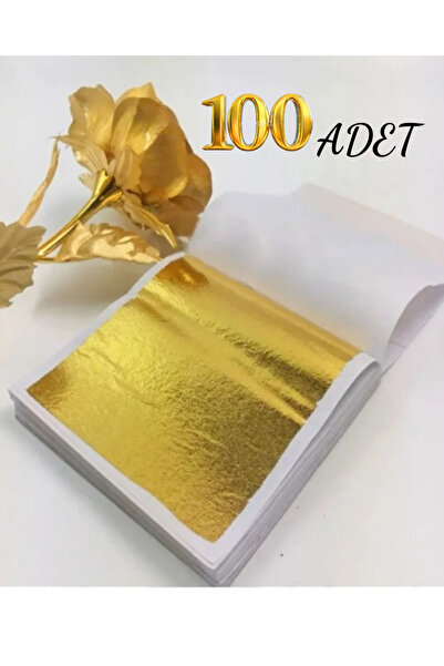 Vespo Epoksi Reçine Altın Yaprak Varak 100 Sayfa / Altın Varak / Epoksi Silik...