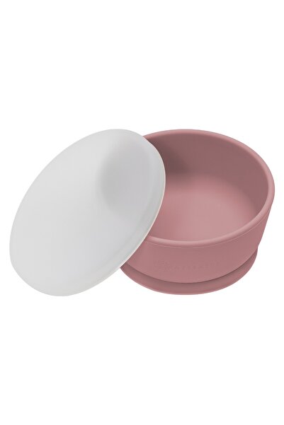 APPEKIDS Bol din silicon cu ventuza si capac, - Old Rose