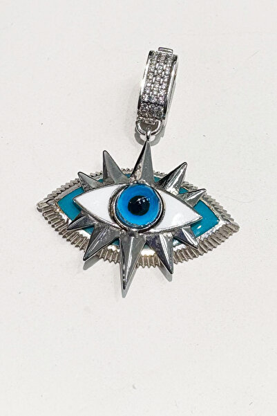 DM AKSESUAR 925 Ayar Gümüş Taşlı Mineli Nazar Boncuklu Göz Model Ajda Bilezik...