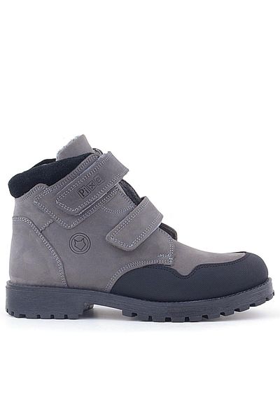 Rakerplus Pixel Genuine Leather Gray Velcro Boys' Boots