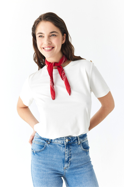 Mudo Modal Mixed Crew Neck Short Sleeve T-Shirt