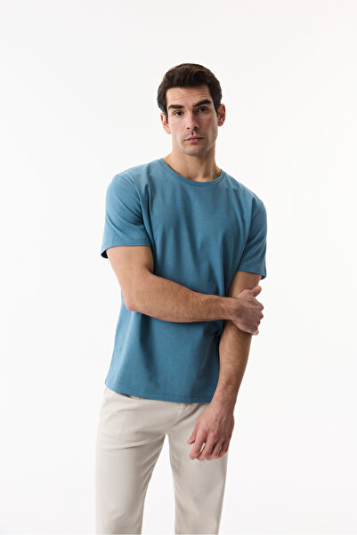 Mudo تي شيرت بأكمام قصيرة ورقبة دائرية