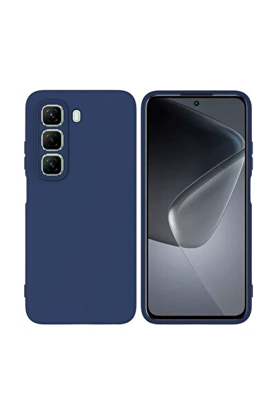 HANPORIUM جراب سيليكون متوافق مع هاتف Infinix Hot 50 Pro 4G - غطاء مرن بلون ب...