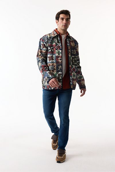 Mudo Quilted Patterned Casual Jacket
