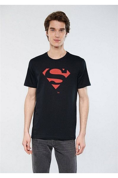 Mavi Ανδρικό μπλουζάκι Superman Printed Black M066875-900