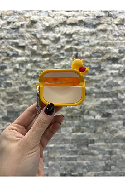 Store Airpods Pro 2 Uyumlu Pooh Görünümlü Silikon Kılıf
