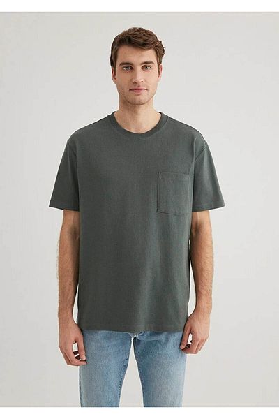 Mavi Green Men's T-Shirt with Pocket Detail M066248-71598