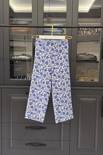KALBEN ÇOCUK Girl's Floral Linen Capri Pants