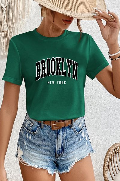uyguntarz Μπλουζάκι Unisex Brooklyn New York με εμπριμέ σχέδιο
