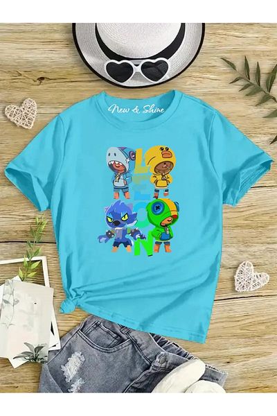 New Shine 1 tricou este un cadou pentru achiziții de 6 și mai sus în coș - Tricou oversize cu imprimeu Leon