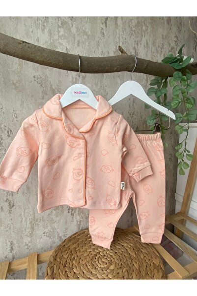 Butik Kız Bebek Önden Çıtçıtlı Pijama Takımı