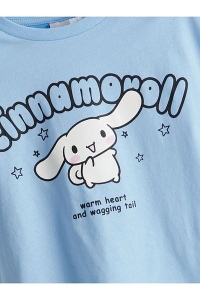 LC Waikiki Tricou pentru fetiță cu imprimeu Cinnamoroll, albastru, pentru copii LCW