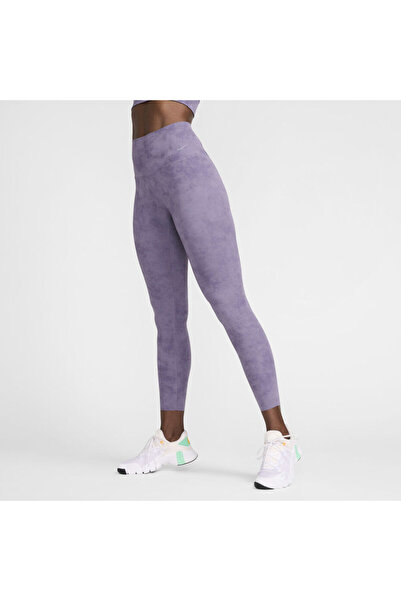 Nike Dri-Fit Zenvy High-Waisted 7/8 Tie-Dye Training Mor Kadın Tayt