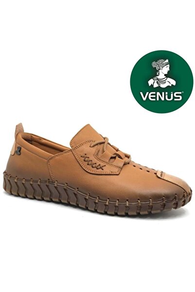 Venüs Şebik Genuine Leather Orthopedic Women's Casual Shoes Taba