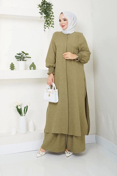 kaes giyim Σετ μακρύ γυναικείο χιτώνα Hijab