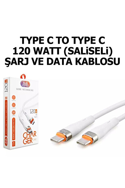 Subzero Type C to Type C 120W 6A PD Hızlı Şarj, Data Kablosu 1 MT. (Saliseli)...