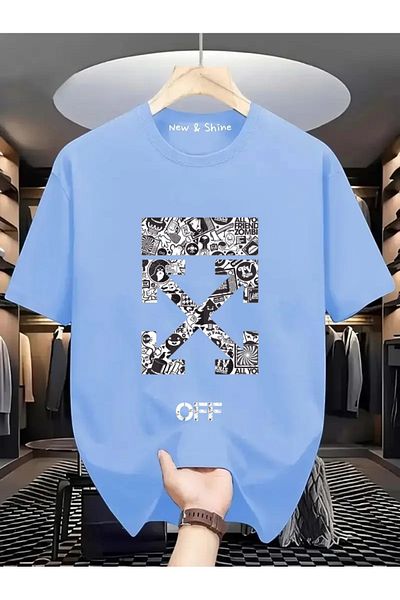 New Shine X OFF εμπριμέ μπλουζάκι Oversize