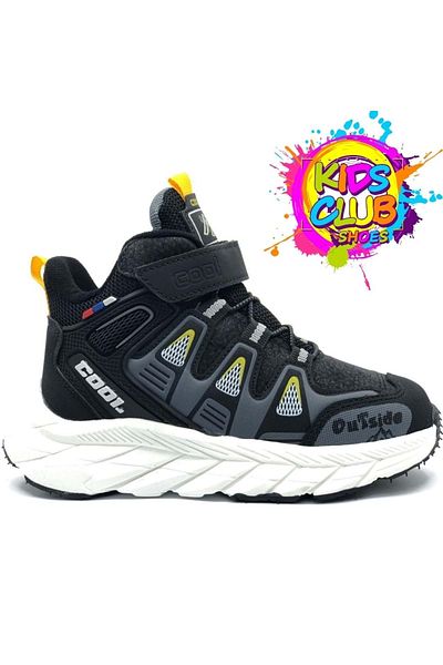 KCMN Cool Paul Orthopedic Αντιολισθητική Ελαφριά Σόλα Unisex Παιδικά Μποτάκια ΜΑΥΡΟ