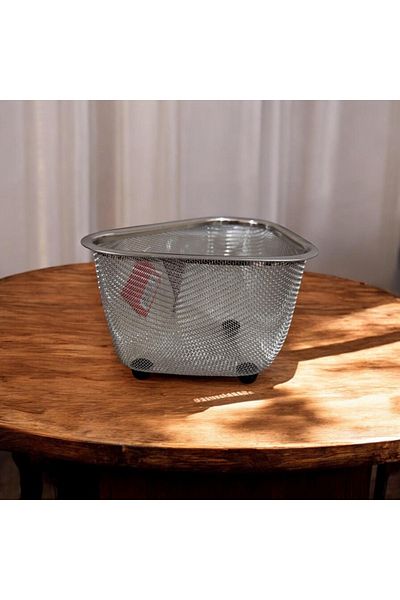 froyalife Quality Stainless Steel Sink Drainer, Triangular Garbage Drainer, Tea Drainer Drainer