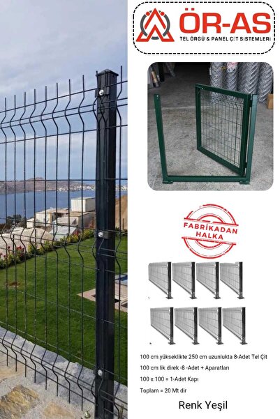 ÖR-AS TEL ÖRGÜ & PANEL ÇİT SİSTEMLERİ Panel Çit Takım ( 100 Cm Yükseklik  20 ...