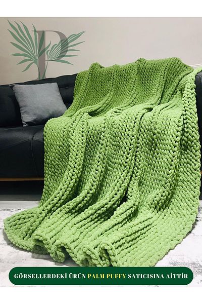 Alize Palm Puffy Green 150X200Cm Single Blanket