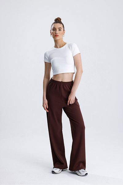 FV High Waist Twill Summer Loose Wide Leg Palazzo Trousers